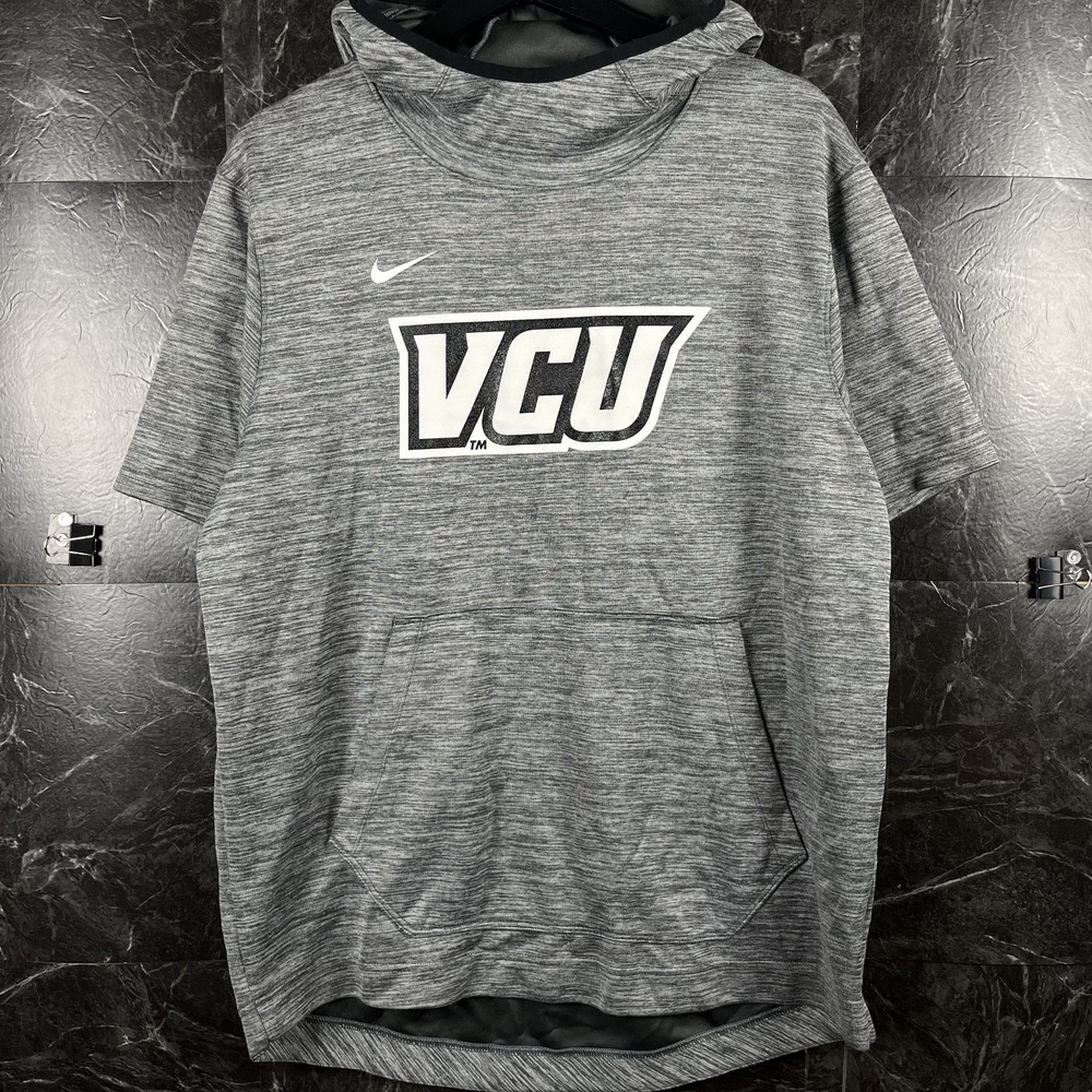 Nike Men's Grey Dri-Fit VCU Hoodie Large